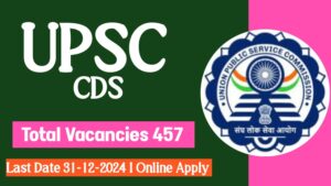Combined Defence Services (CDS) Examination (I), 2024: UPSC Recruitment 2024